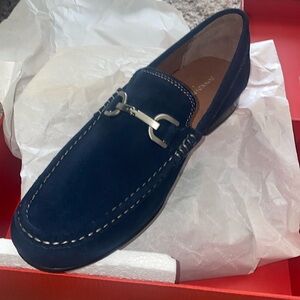 Donald J Pliner - Navy Sport Suede Loafers Sz 12